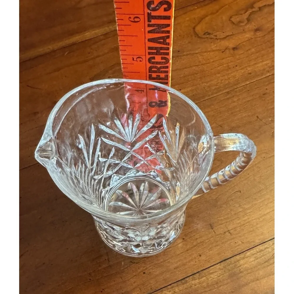 Vintage‎ Anchor Hocking Pineapple Pattern Clear Glass Small Pitcher